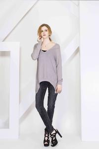 Women's V-Neck Silk& Cashmere Pullover