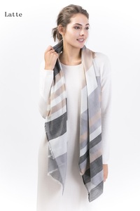 Latte-90%wool&10%cashmere scarf